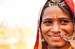 Portrait of a traditional clothing Indian smiling