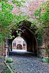 Arched Entrance to the Courtyard in the Dutch City of Zutphen