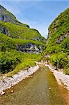 Mountain River in the Dolomites, Italy