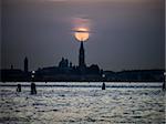 An image of a sunset in Venice Italy