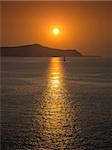 An image of the nice sunset at Santorini Greece