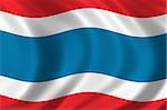 Flag of Thailand waving in the wind