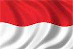 Flag of Indonesia waving in the wind