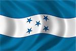 Flag of Honduras waving in the wind