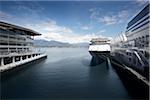 Vancouver Convention Center and Cruiseship docked at Canada Place