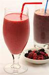 Berry Breakfast Smoothie with Straw