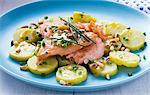 Salmon with potato salad