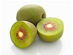 Chinese kiwis, whole and halved