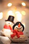 A marzipan snowman for Christmas