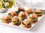 Salmon canapes