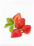 Strawberries with leaf