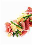 Parma ham, green asparagus and Parmesan