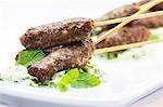 Lamb kofte with tzatziki and mint