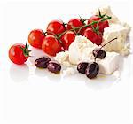 Feta, cherry tomatoes and olives