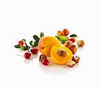 Apricots, cranberries and hazelnuts