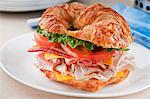 Club Sandwich on a Croissant