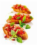 Bruschetta with chopped tomatoes