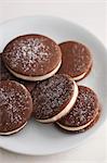 Whoopie pies with a vanilla cream filling