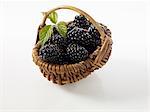 Blackberries in a little basket