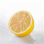 A freshly washed half lemon