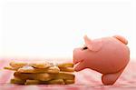 Christmas biscuits and a marzipan pig