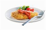 Breaded Baked Chicken Breast with Tomato Sauce