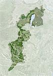 Satellite view of the State of Burgenland, Austria. This image was compiled from data acquired by LANDSAT 5 & 7 satellites.