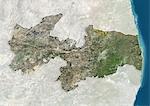 Satellitenaufnahme der Bundesstaat Paraiba, Brasilien. Dieses Bild wurde aus Daten von Satelliten LANDSAT 5 & 7 erworbenen zusammengestellt.