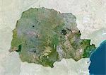 Satellitenaufnahme der Bundesstaat Parana, Brasilien. Dieses Bild wurde aus Daten von Satelliten LANDSAT 5 & 7 erworbenen zusammengestellt.