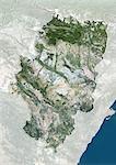 Vue satellite de l'Aragon, Espagne. Cette image a été compilée à partir de données acquises par les satellites LANDSAT 5 & 7.