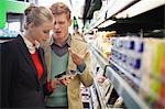 Couple shopping in a supermarket