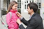 Man talking to his daughter