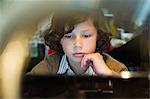 Boy using a laptop