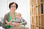 Portrait of a woman with her granddaughter