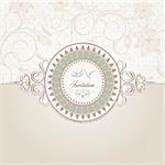 Vintage vector background template for wedding invitation card