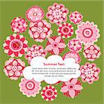 Invitation / greeting card with floral elements