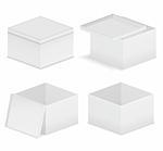 White cardboard boxes, vector eps10 illustration