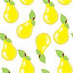 Seamless texture of a pear. Illustration for design on white background