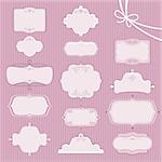 Collection of various wedding frames with decorative elements