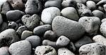 Black lava pebbles on the beach, Iceland