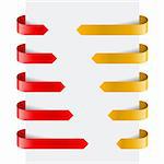 Red and Yellow Web Arrows. Illustration on white background