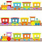 Background for kids with cartoon trains