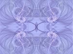 Seamless fractal textile pattern in pastel blue or lavender.