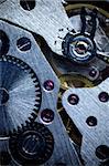 Macro Mechanical Gear / Clockwork  Background / Vertical