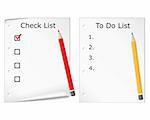 Checklist and todo list, vector eps10 illustration