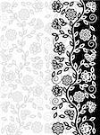 Decorative floral pattern. Retro background. Vector illustration.