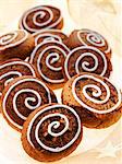 Silesian 'pepper nut' biscuits decorated with icing sugar