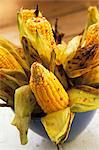 Grilled corn cobs with chilli