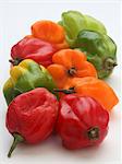 Colourful Scotch Bonnet chilli peppers