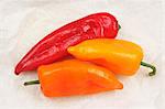 Red and orange pointed peppers